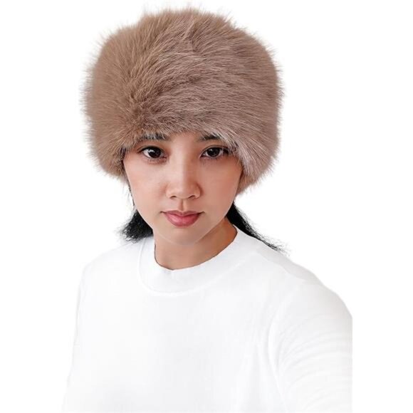 Women's Winter Headband Head Ear Warmer Long Pile Faux Fur - Picture 5 of 5